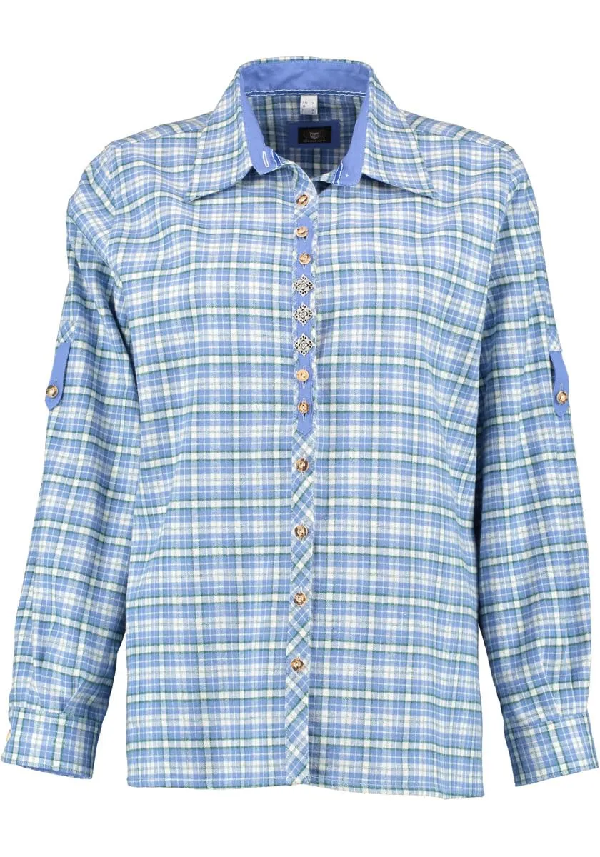 os-trachten-cinuli-trachtenbluse-langarm-karo-flanell image 1