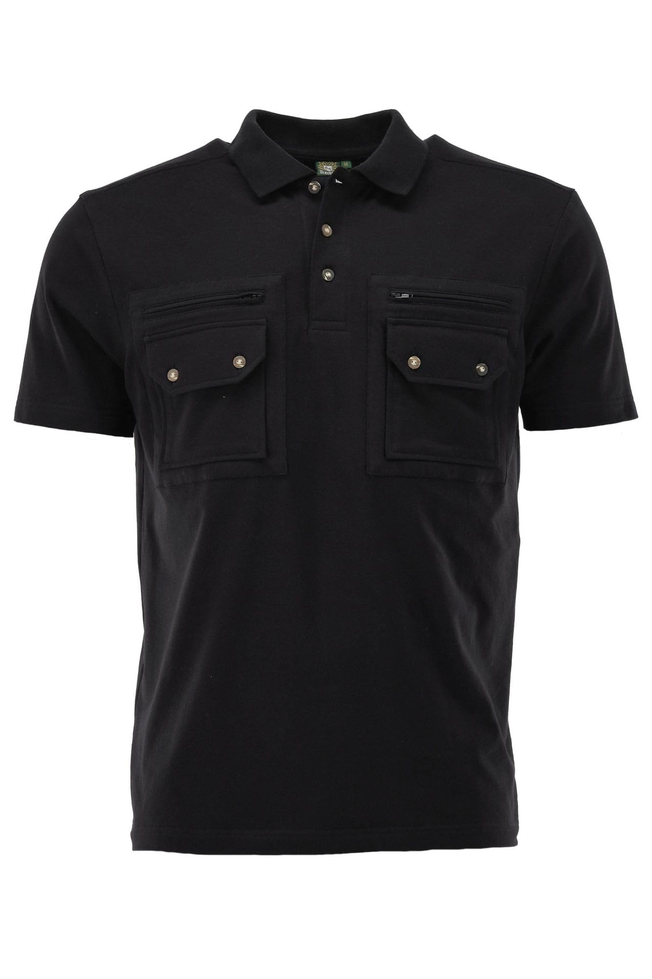 os-trachten-fuzao-poloshirt-herren-kurzarm-baumwolle-schwarz-3xl image 5