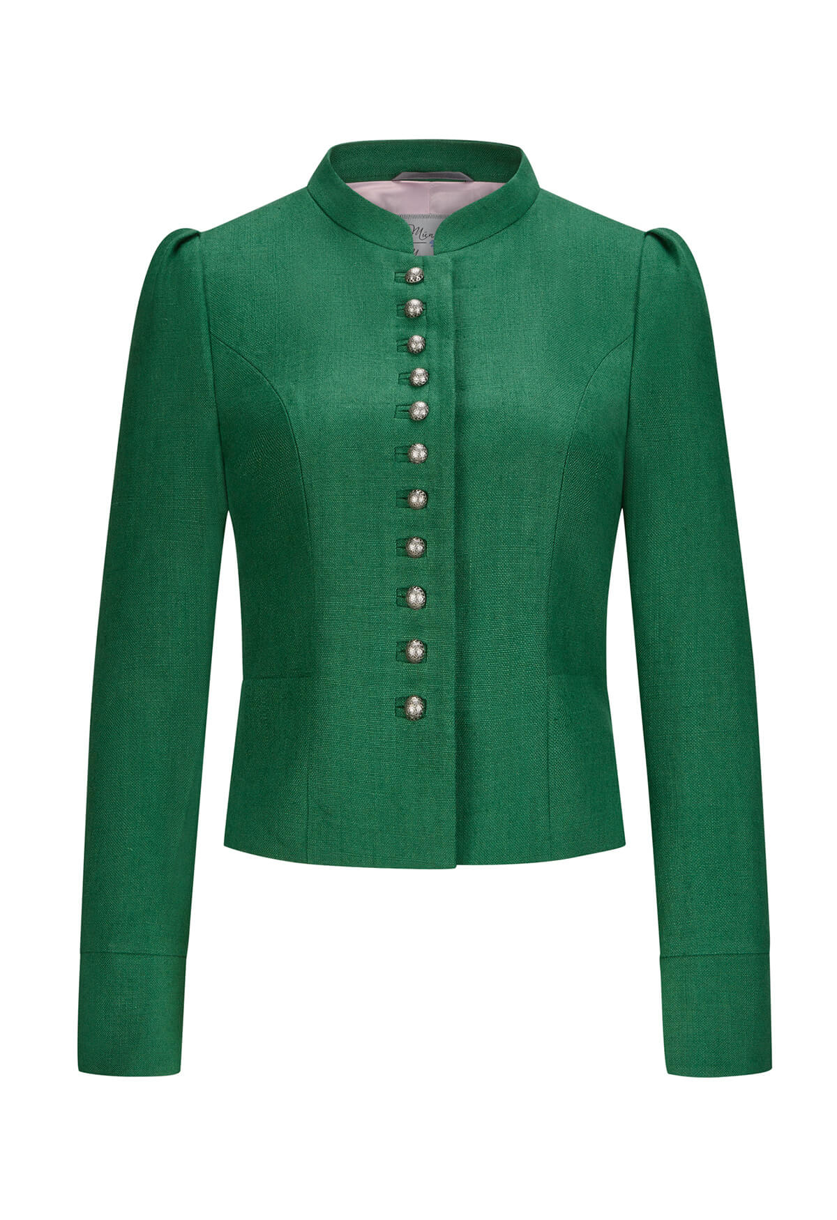 m-nchner-manufaktur-jacke-daisy-gr-n-dirndljacke-aus-leinen image 1
