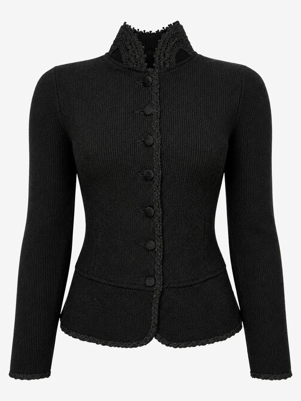 litzlfelder-lea-strickblazer-damen-schwarz-schurwolle image 1
