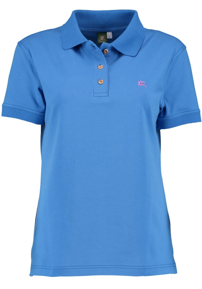os-trachten-laukas-poloshirt-damen-kurzarm-hirsch-stick image 5