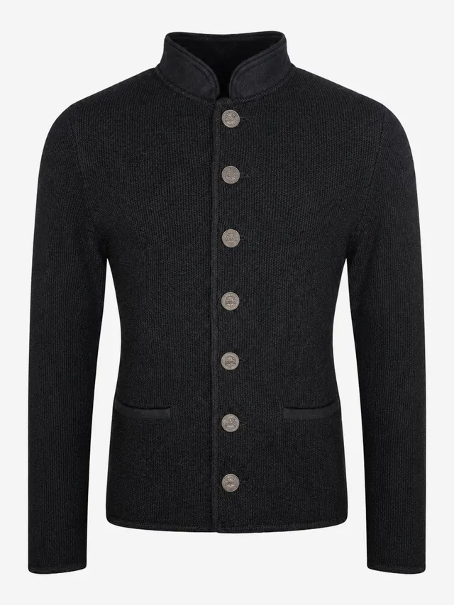 litzlfelder-felix-strickjacke-herren-schwarz-schurwolle image 1