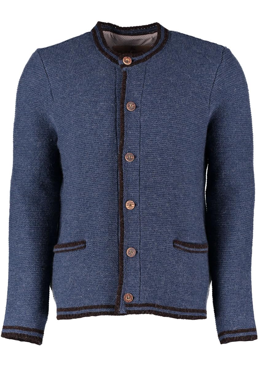 os-trachten-fudei-herren-strickjacke-wolle-rundhals-anthrazit image 4
