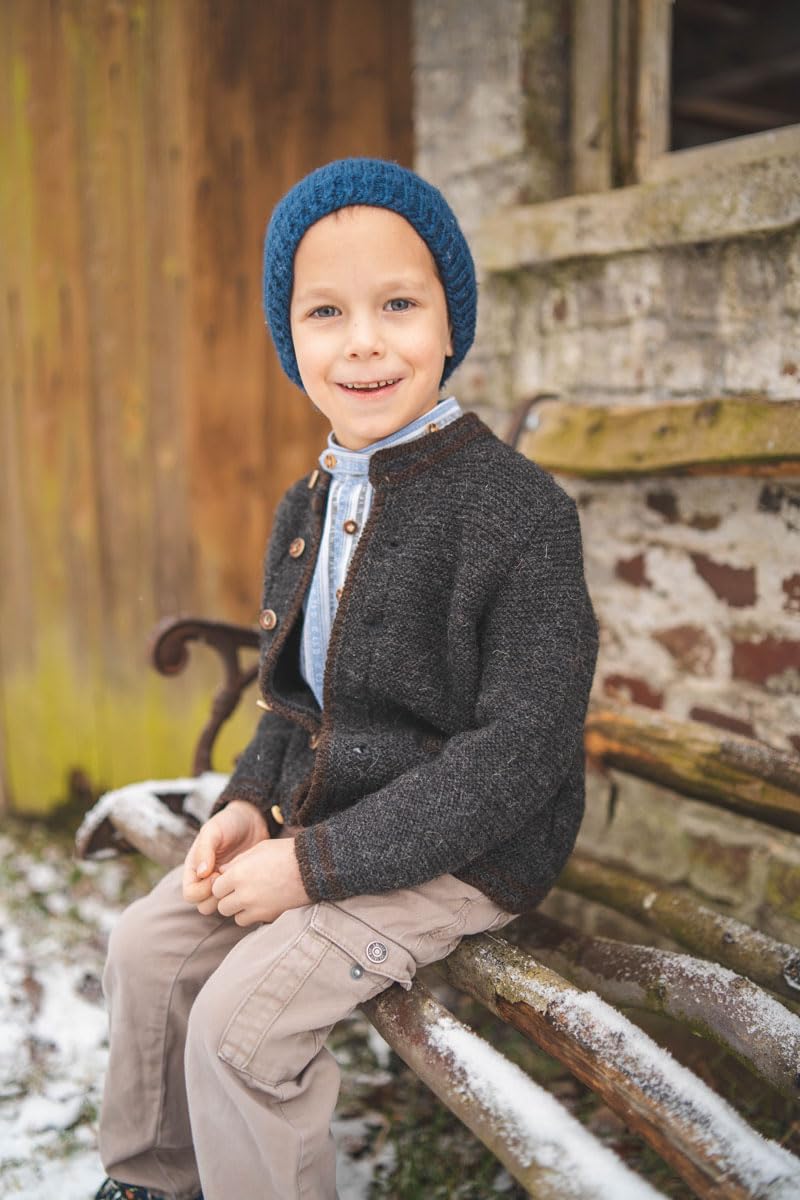 os-trachten-ruruba-kinder-strickjacke-anthrazit-kontrast image 3