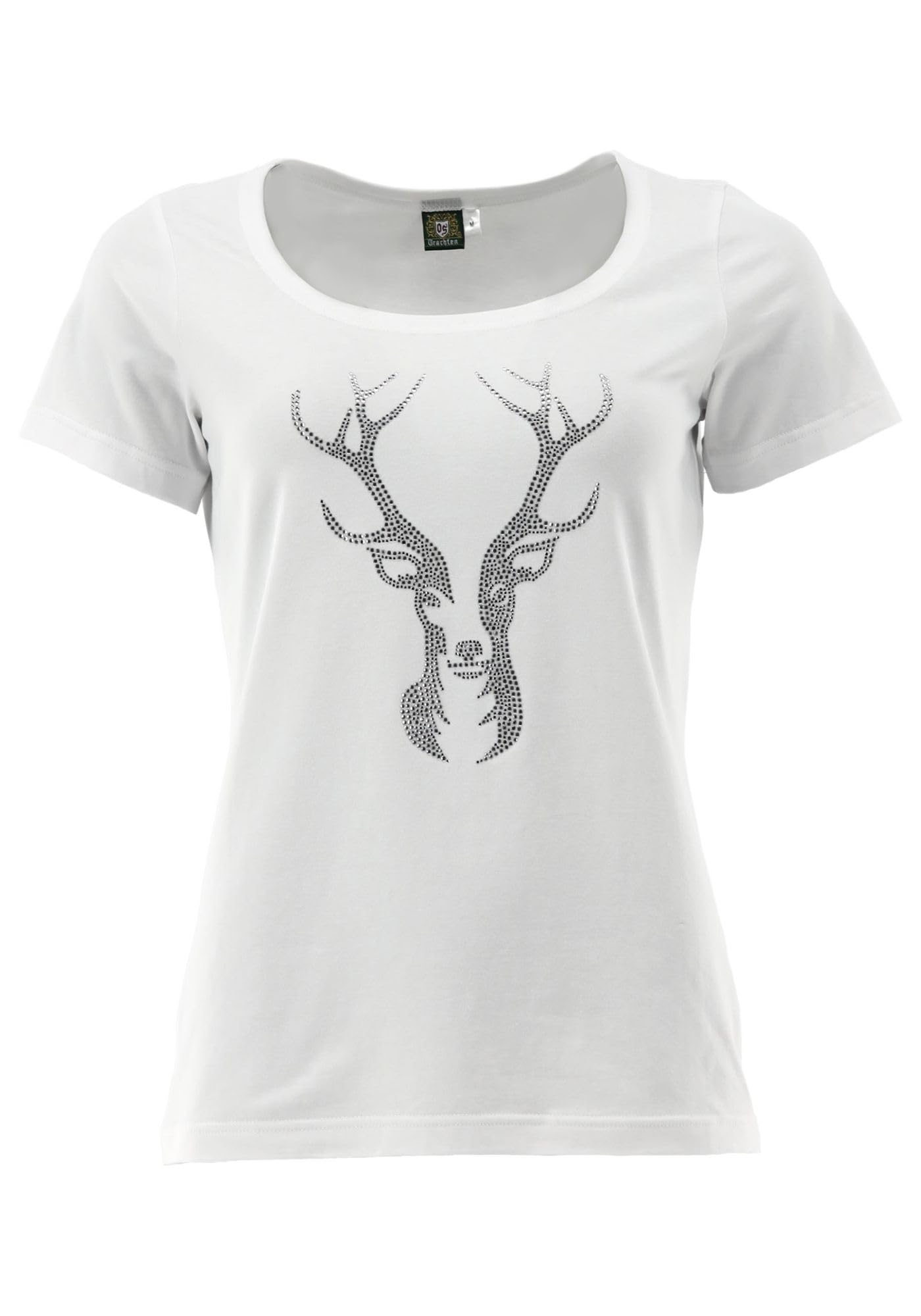 os-trachten-femira-t-shirt-damen-wei-mit-hirsch-strass image 8