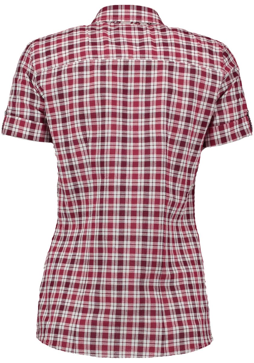 os-trachten-trixon-trachtenbluse-halbarm-karo-stickerei image 2
