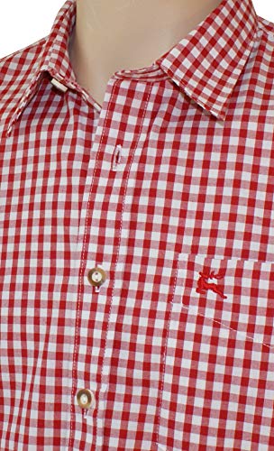 os-trachten-karo-trachtenhemd-herren-langarm-rot-6xl image 7