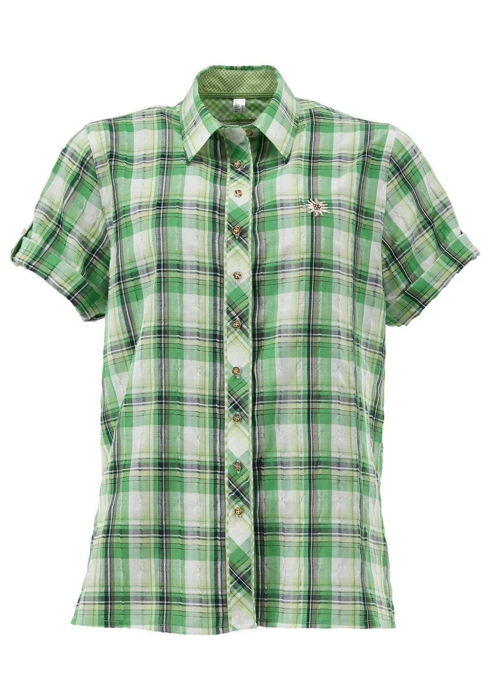os-trachten-xodaro-kurzarm-trachtenbluse-mit-liegekragen-dirndl image 1