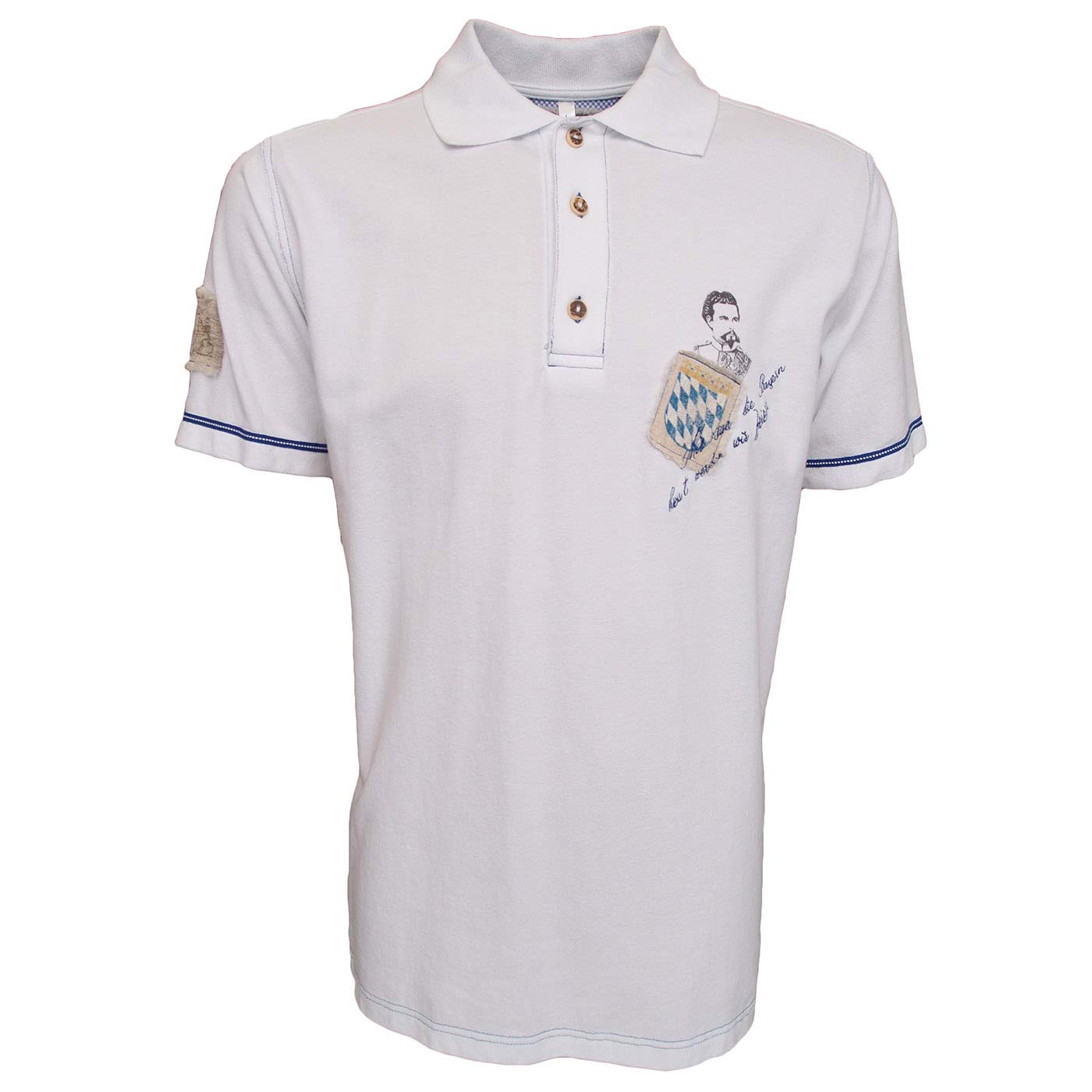 os-trachten-poloshirt-wei-s-baumwolle-trachten-polo image 1