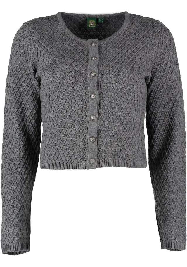 os-trachten-quivun-damen-strickjacke-34-anthrazit-zopfmuster image 1