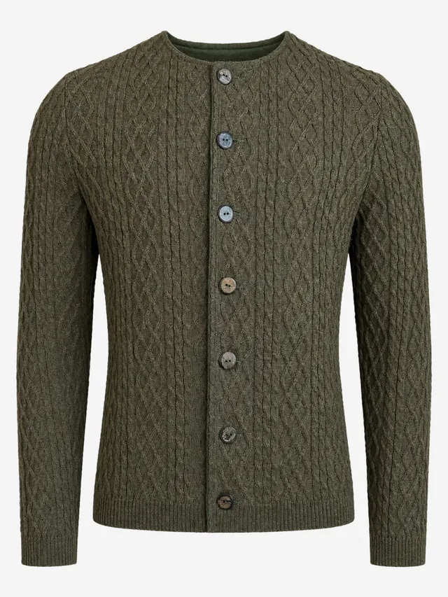 litzlfelder-herren-marius-strickjacke-olivgr-n-merino image 1
