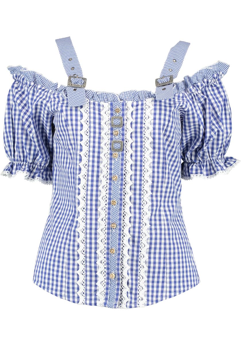os-trachten-ximira-trachtenbluse-dunkelgr-n-tailliert image 6