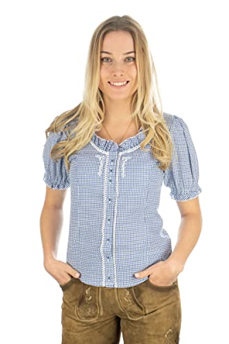 os-trachten-zamara-trachtenbluse-kurzarm-kornblau-puff-rmel image 7