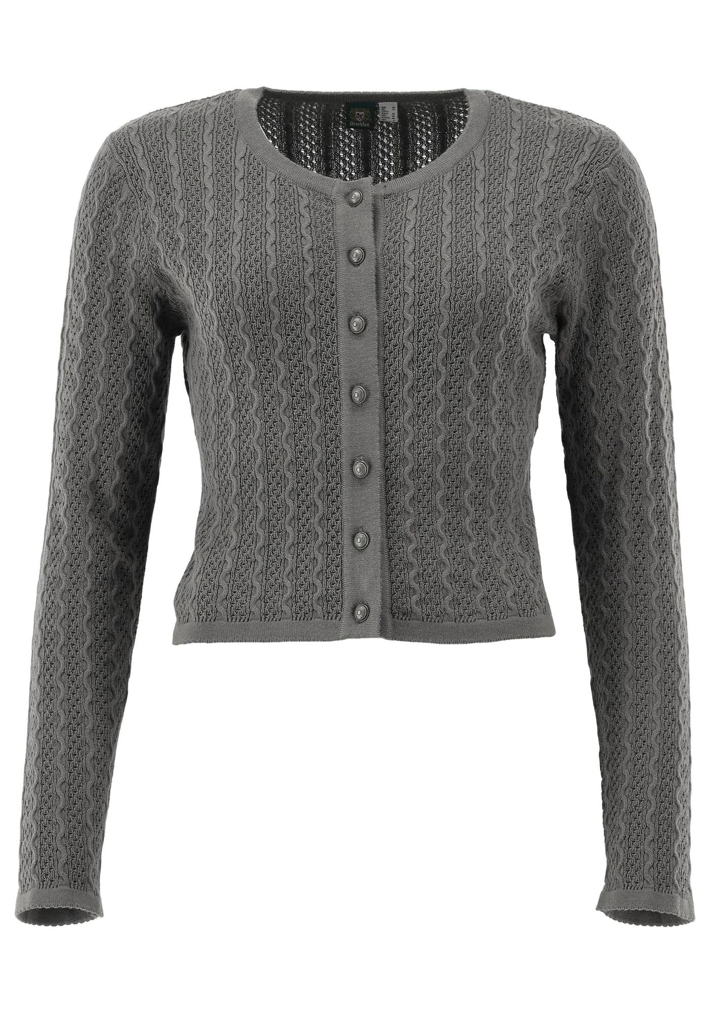 os-trachten-borida-strickjacke-damen-baumwolle-rundhals image 8