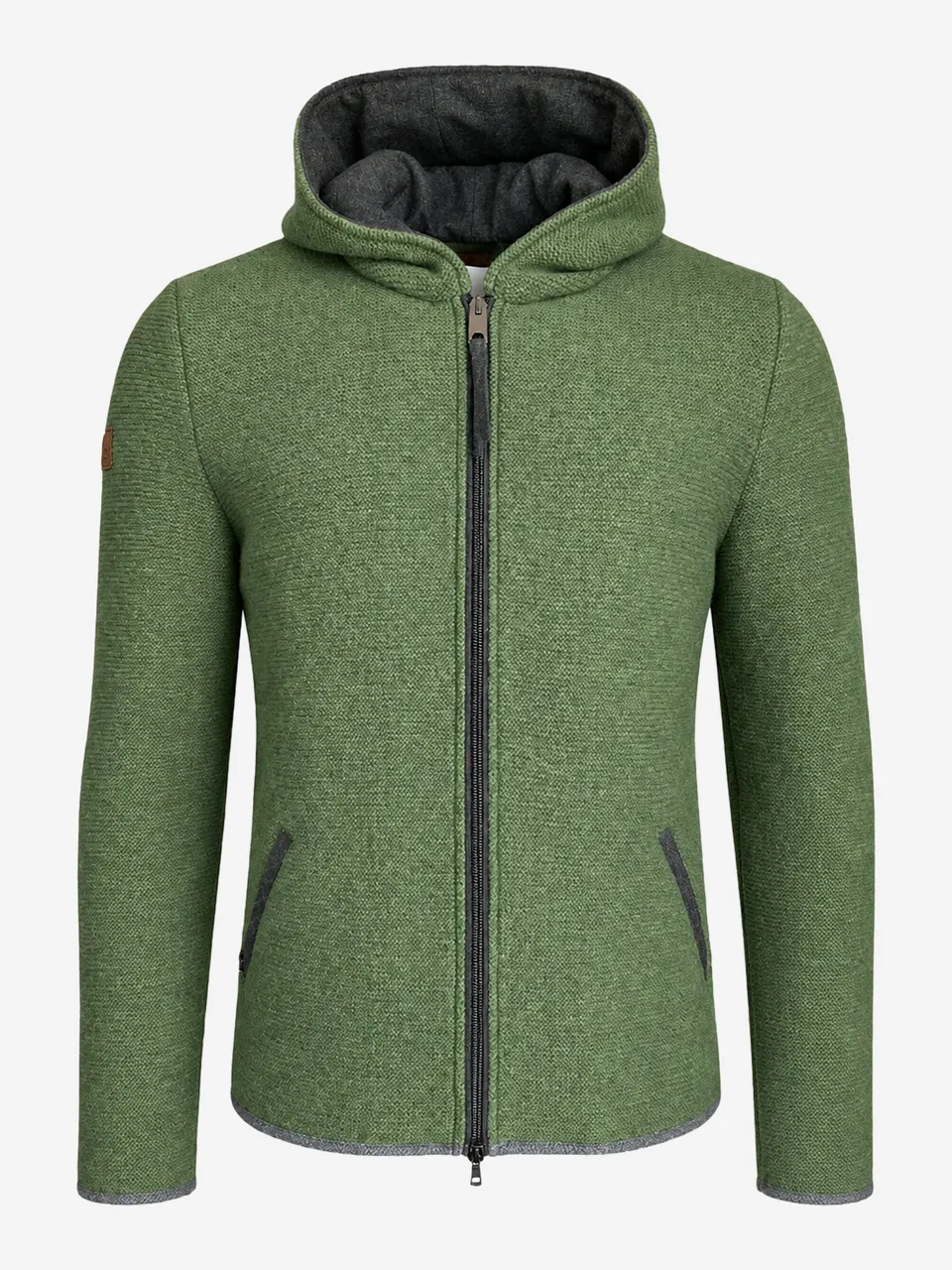litzlfelder-herren-basti-kapuzenjacke-maigr-n-merinowolle image 1