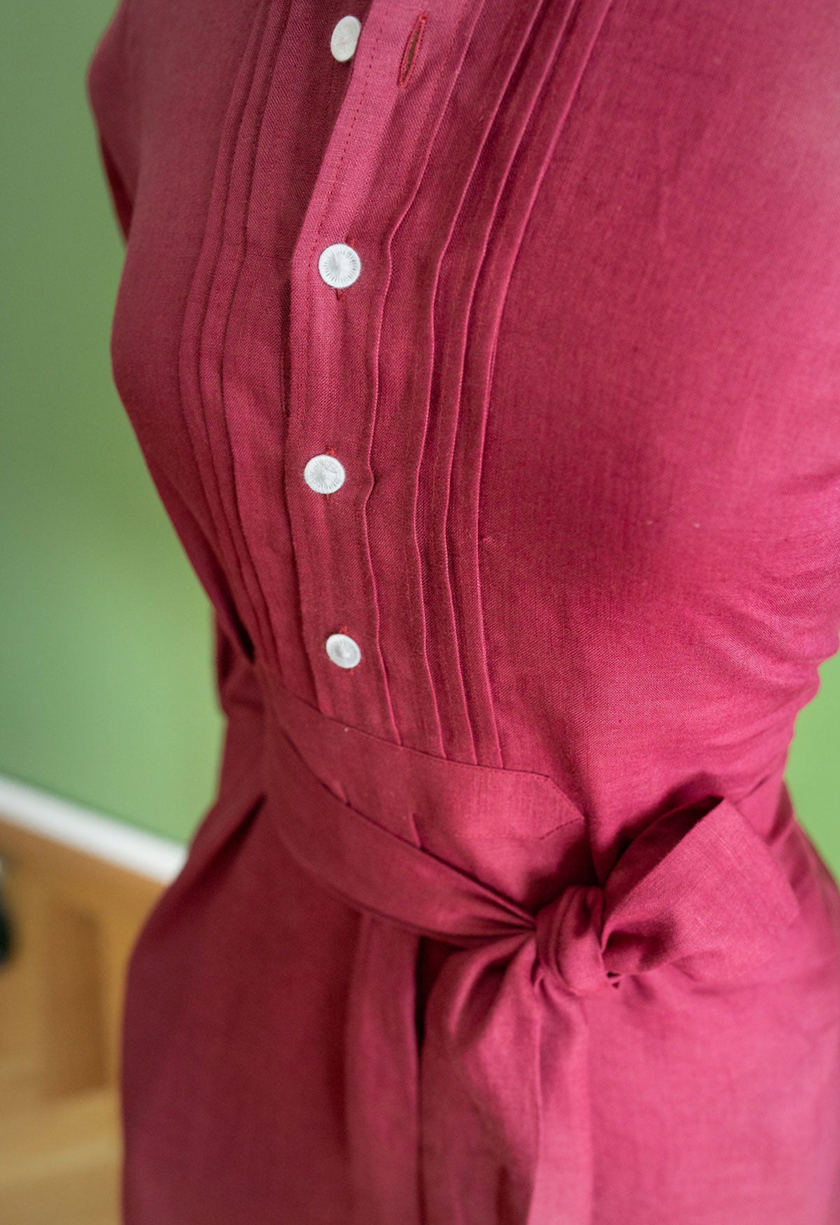 m-nchner-manufaktur-blusenkleid-leinen-hemdblusenkleid-stehkragen-2 image 2