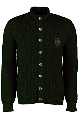 os-trachten-strickjacke-schurwolle-trachtenpullover-olive image 5