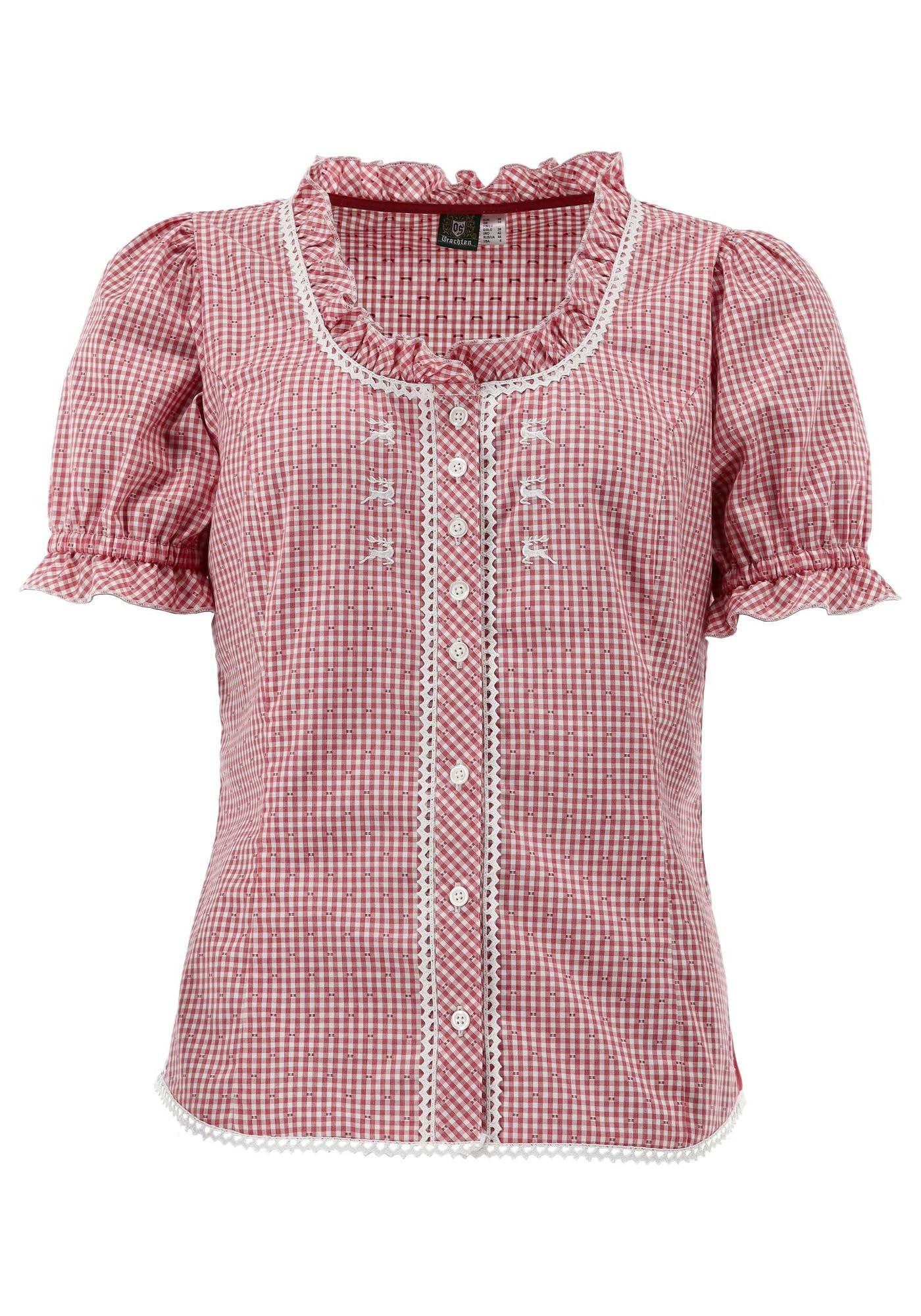 os-trachten-plare-trachtenbluse-damen-karo-puff-rmel image 4