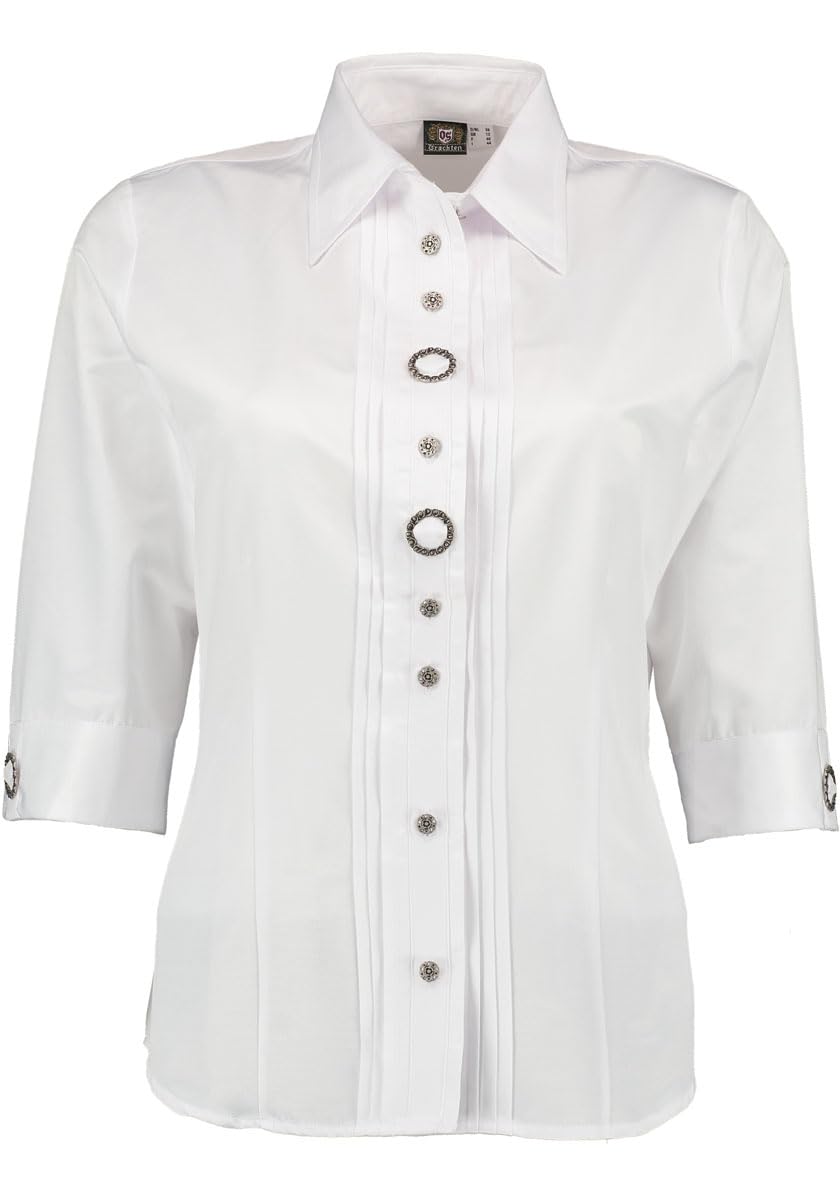 os-trachten-tiseo-damen-trachtenbluse-langarm-liegekragen-tracht image 1
