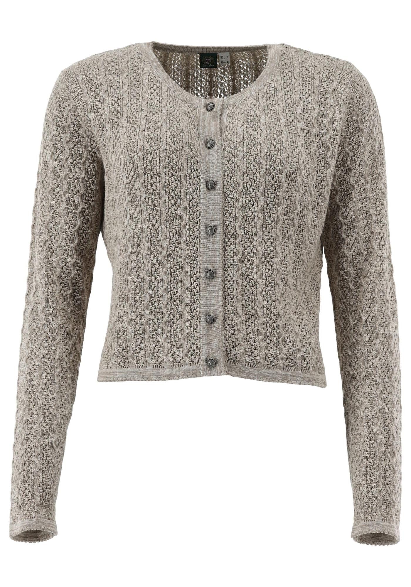 os-trachten-borida-strickjacke-damen-baumwolle-rundhals image 6