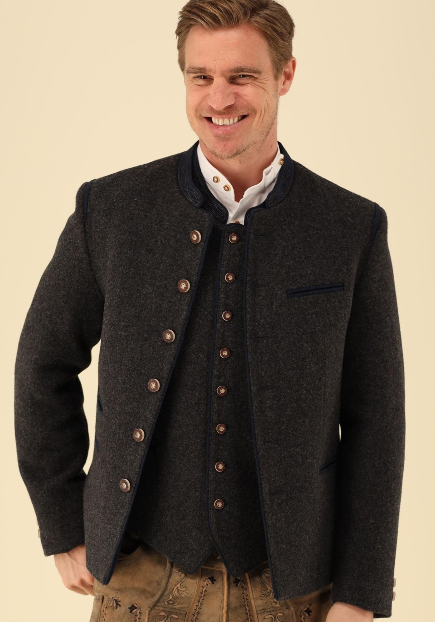os-trachten-huzam-trachtenjanker-herren-50-anthrazit-slim-fit image 3