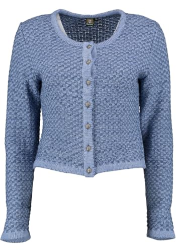 os-trachten-zelado-strickjacke-damen-ecrue-rundhals-offen image 8