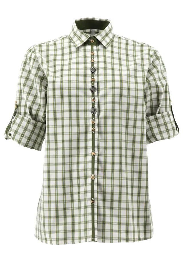 os-trachten-xenari-trachtenbluse-langarm-khaki-gr-34 image 1