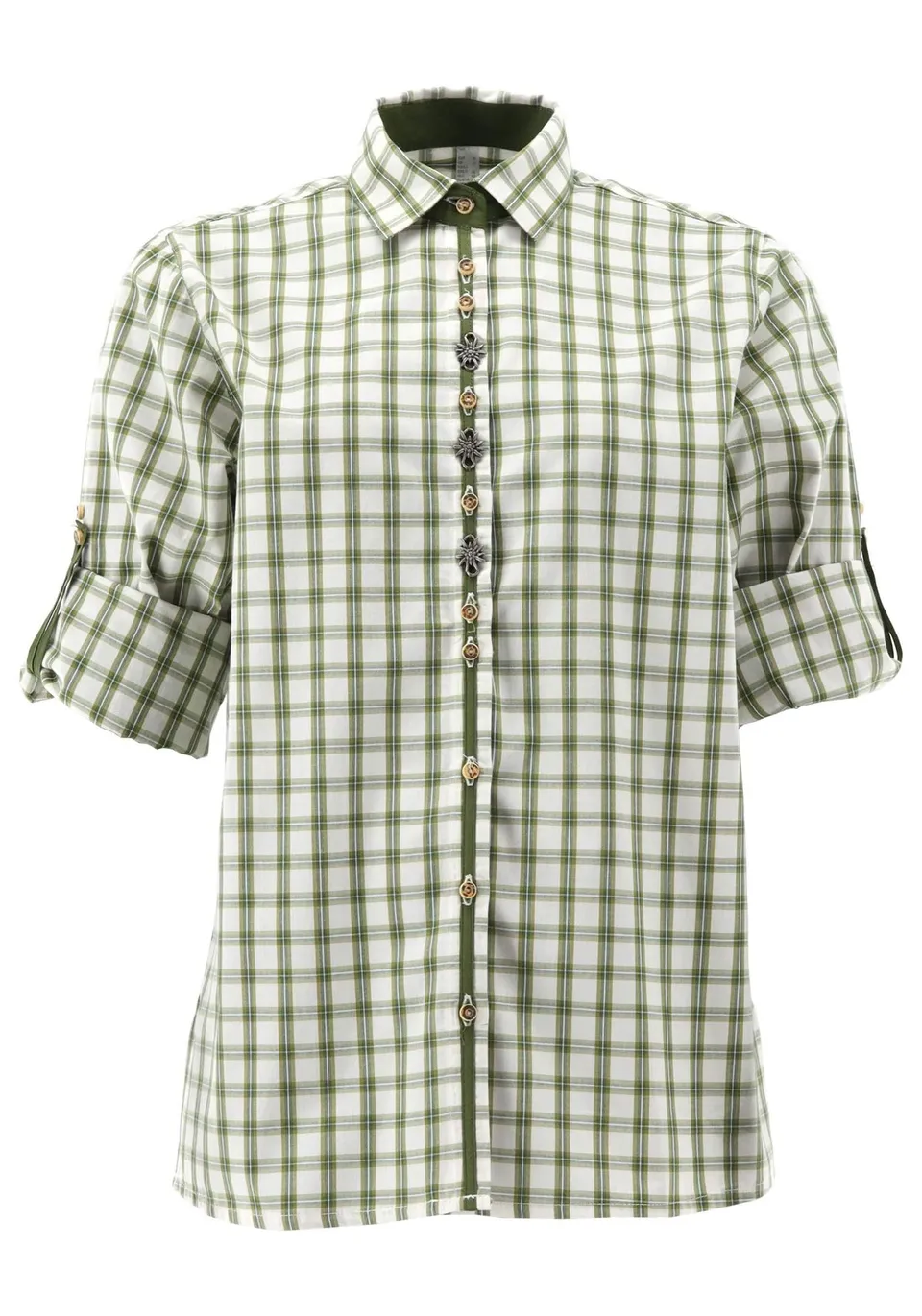 os-trachten-xenari-trachtenbluse-langarm-khaki-gr-34 image 1