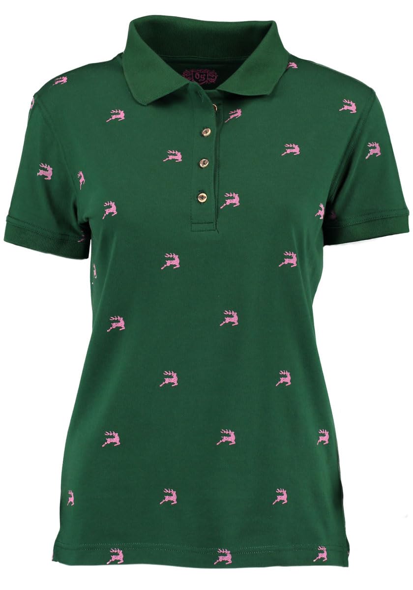 os-trachten-qimira-tailliertes-poloshirt-mit-hirsch-trachtengr-n image 5