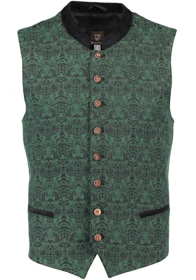 os-trachten-skisvy-trachtenweste-herren-48-khaki-jacquard image 1