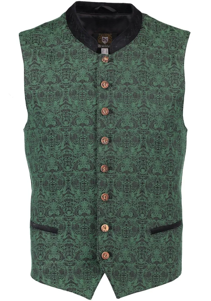 os-trachten-skisvy-trachtenweste-herren-48-khaki-jacquard image 1