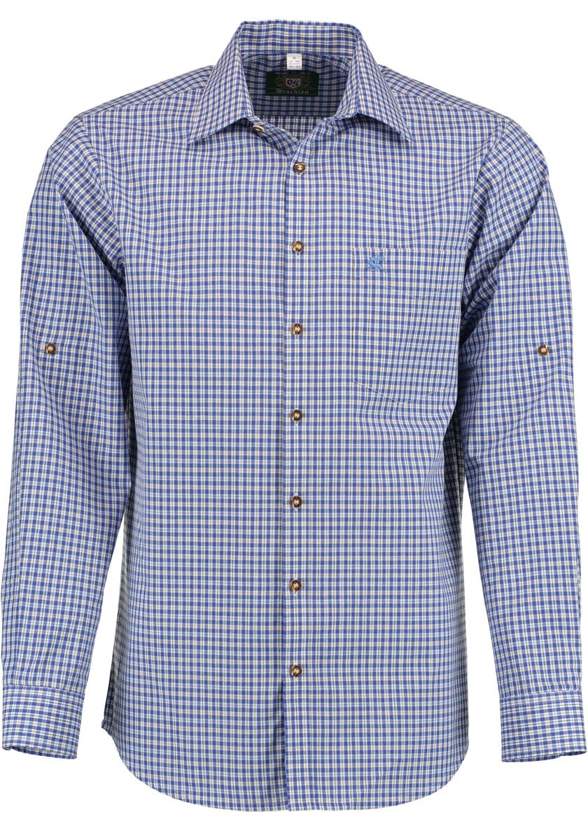os-trachten-vakas-herren-trachtenhemd-langarm-45-46-regular-fit-karo image 7