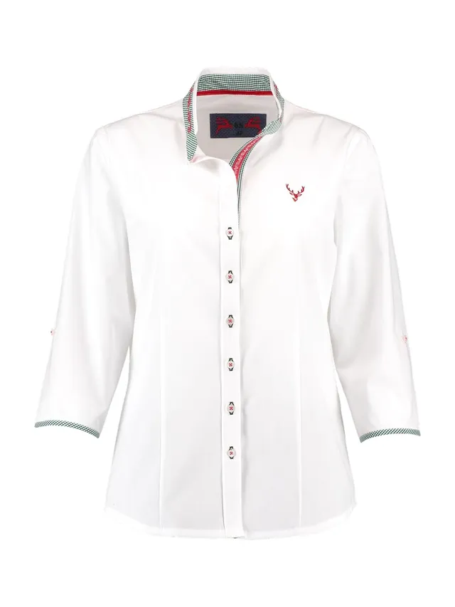 os-trachten-rike-450004-3684-trachtenbluse-wei-gr-n-stickerei image 1