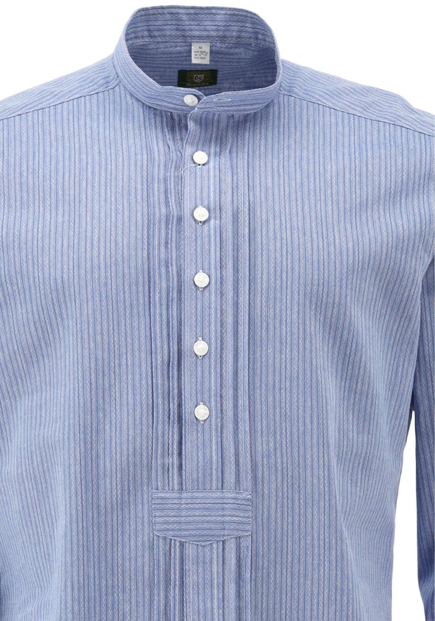 os-trachten-hazau-trachtenhemd-herren-slim-fit-53-54-fest image 3
