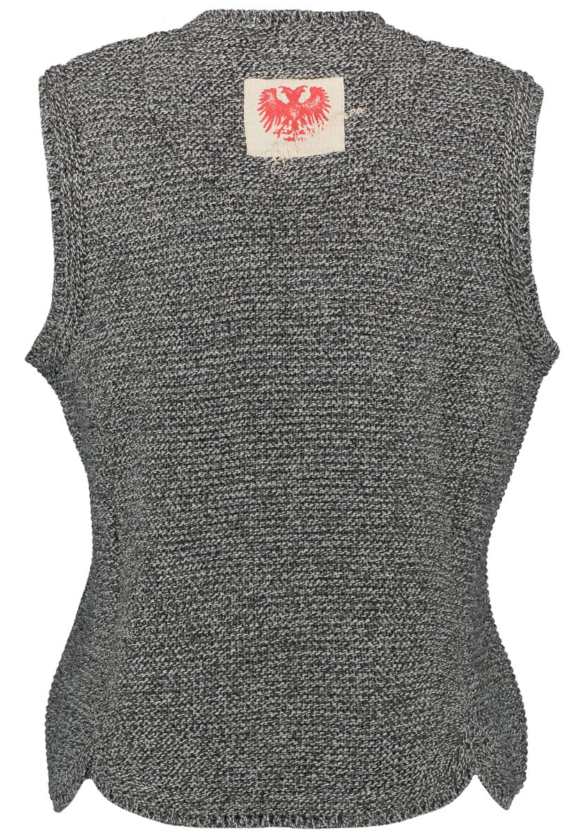 os-trachten-eluto-damen-strickweste-trachtenweste-rundhals-wolle image 2