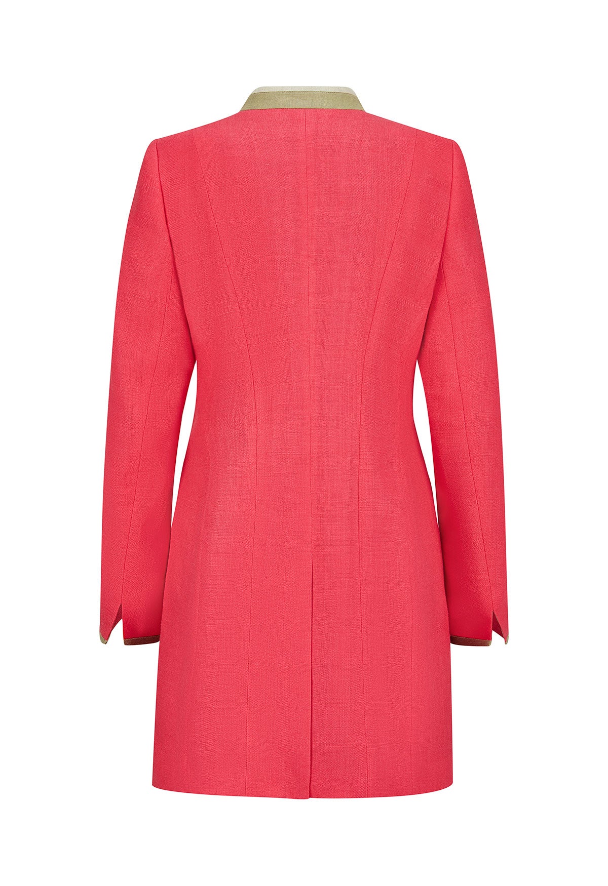 m-nchner-manufaktur-jacke-franzi-koralle-leinengehrock-paspel image 2