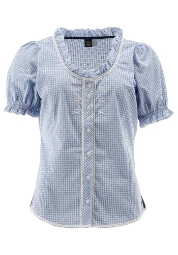 os-trachten-plare-trachtenbluse-damen-karo-puff-rmel image 6