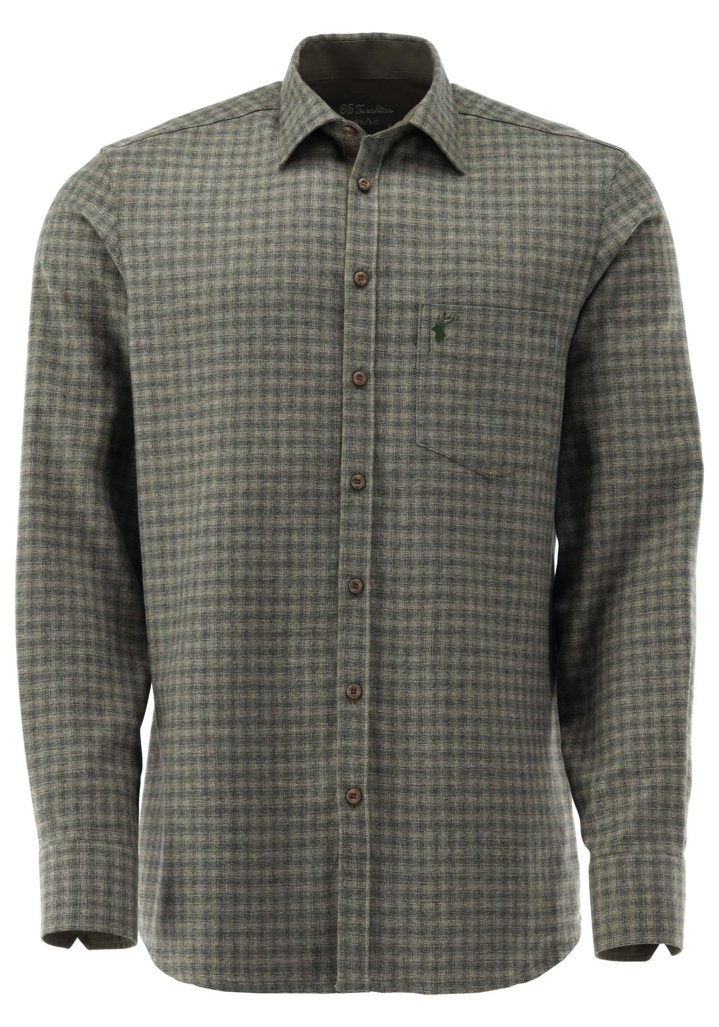 os-trachten-iruso-jagdhemd-herren-langarm-gr-53-54-slim-fit image 1