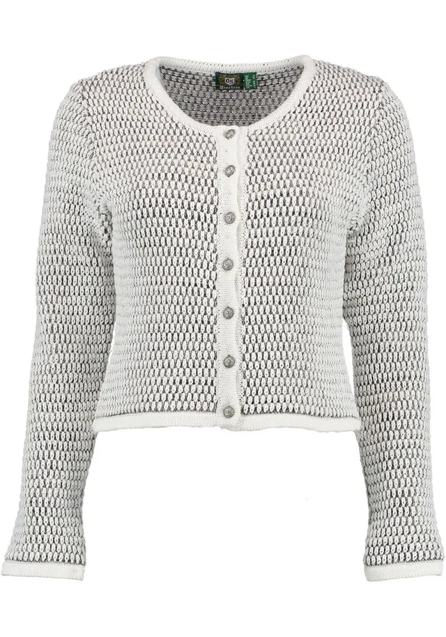 os-trachten-qoriva-strickjacke-damen-rundhals-zweifarbig image 1