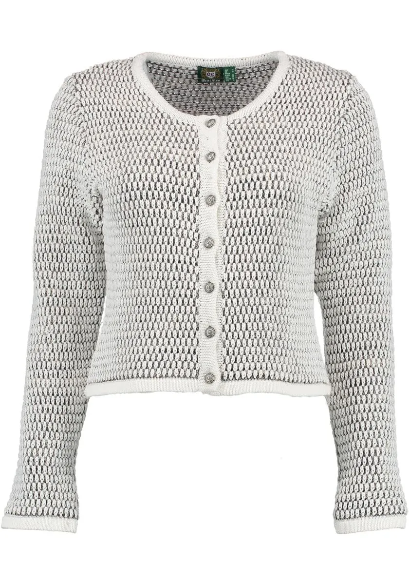 os-trachten-qoriva-strickjacke-damen-rundhals-zweifarbig image 1