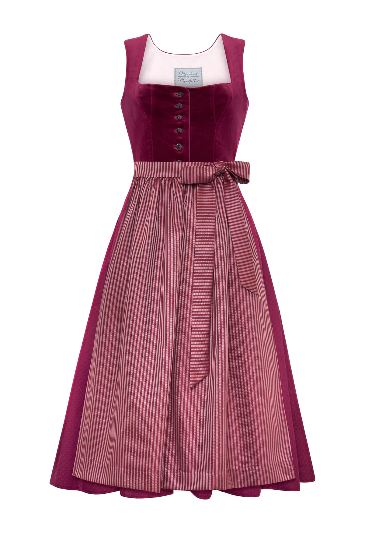 m-nchner-manufaktur-dirndl-fanny-dirndl-weinrot-samt-midi image 1