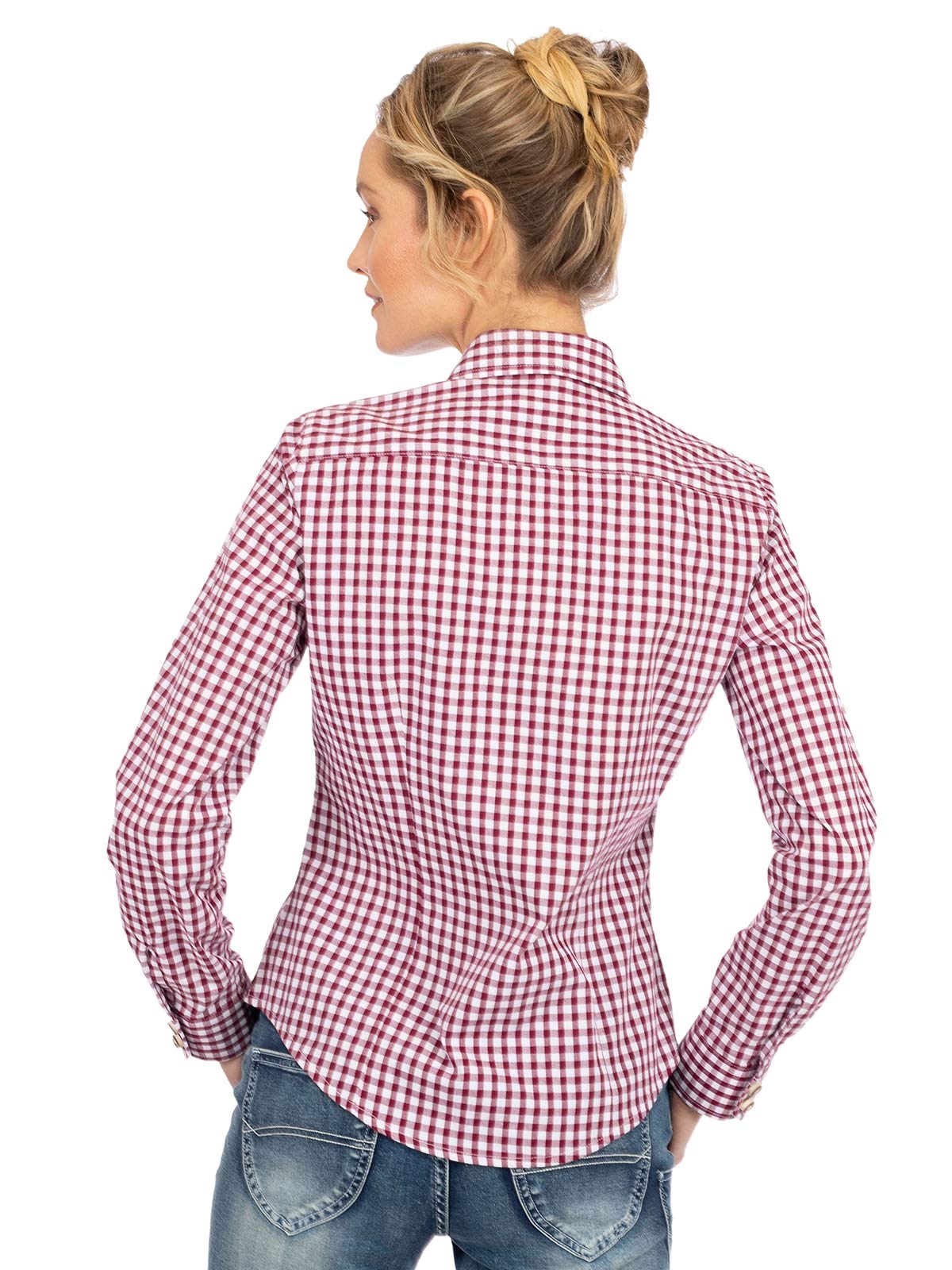 os-trachten-trachtenbluse-150000-2602-bordeaux-rot-36-karo image 4