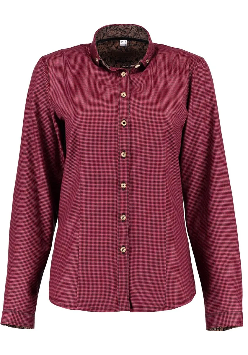 os-trachten-olepi-trachtenbluse-damen-langarm-karo-button-side image 1