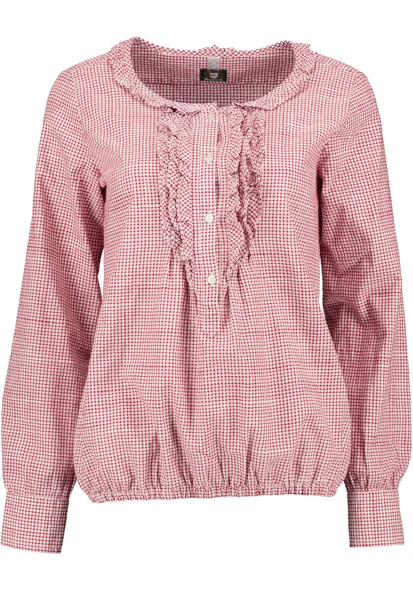 os-trachten-egege-trachtenbluse-karo-rot-wei image 1