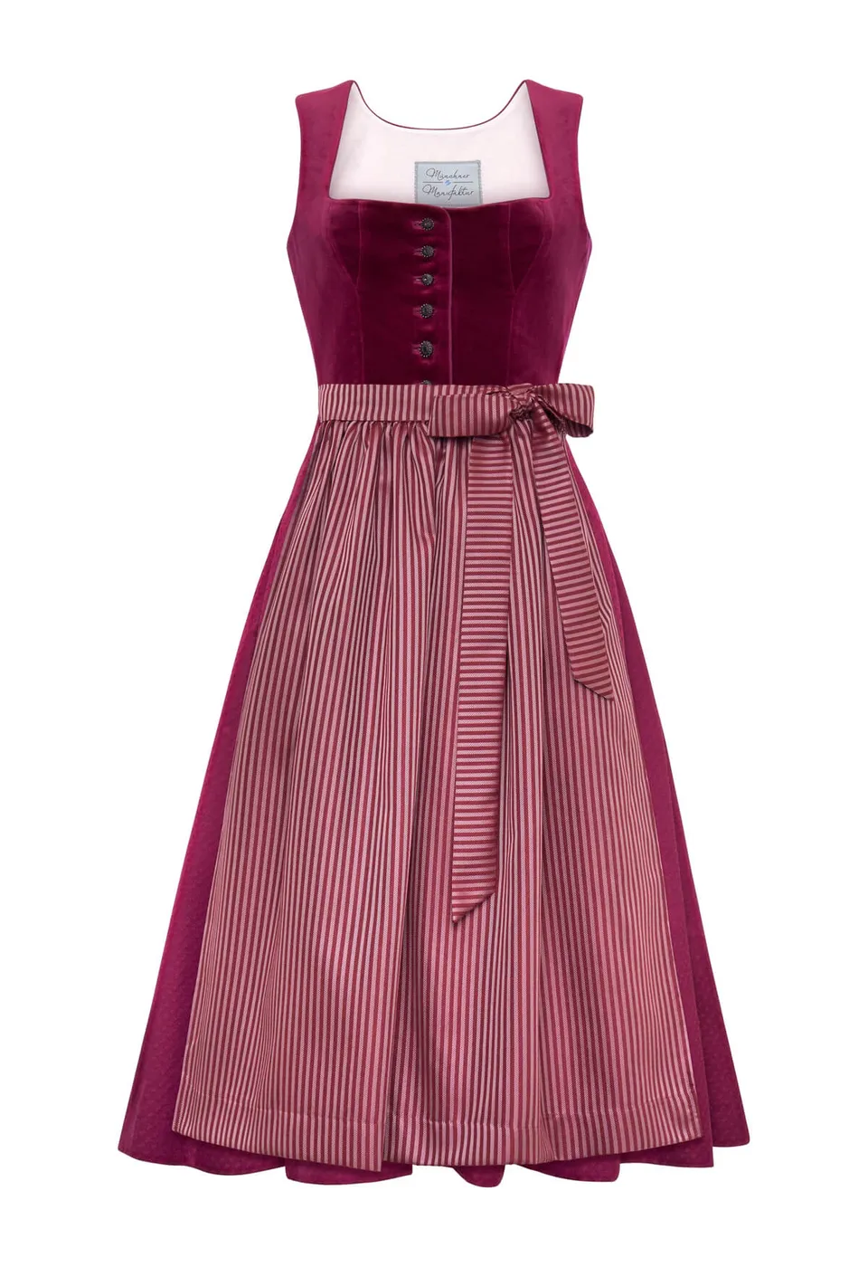 m-nchner-manufaktur-dirndl-fanny-dirndl-weinrot-samt-midi image 1